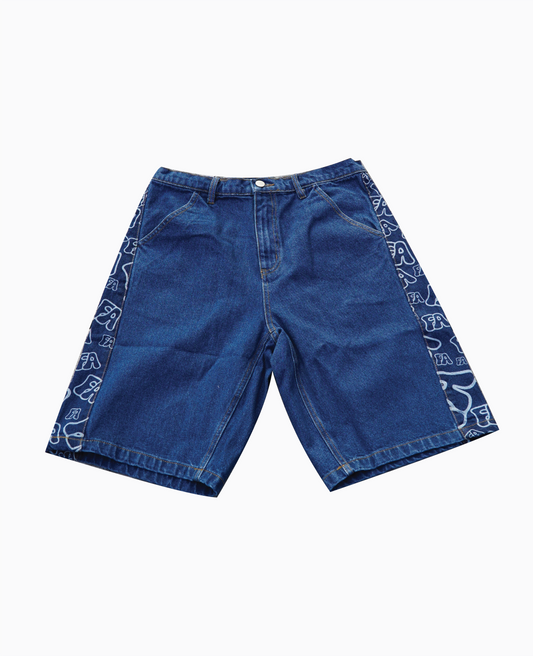 Dark Blue Patchwork Jorts